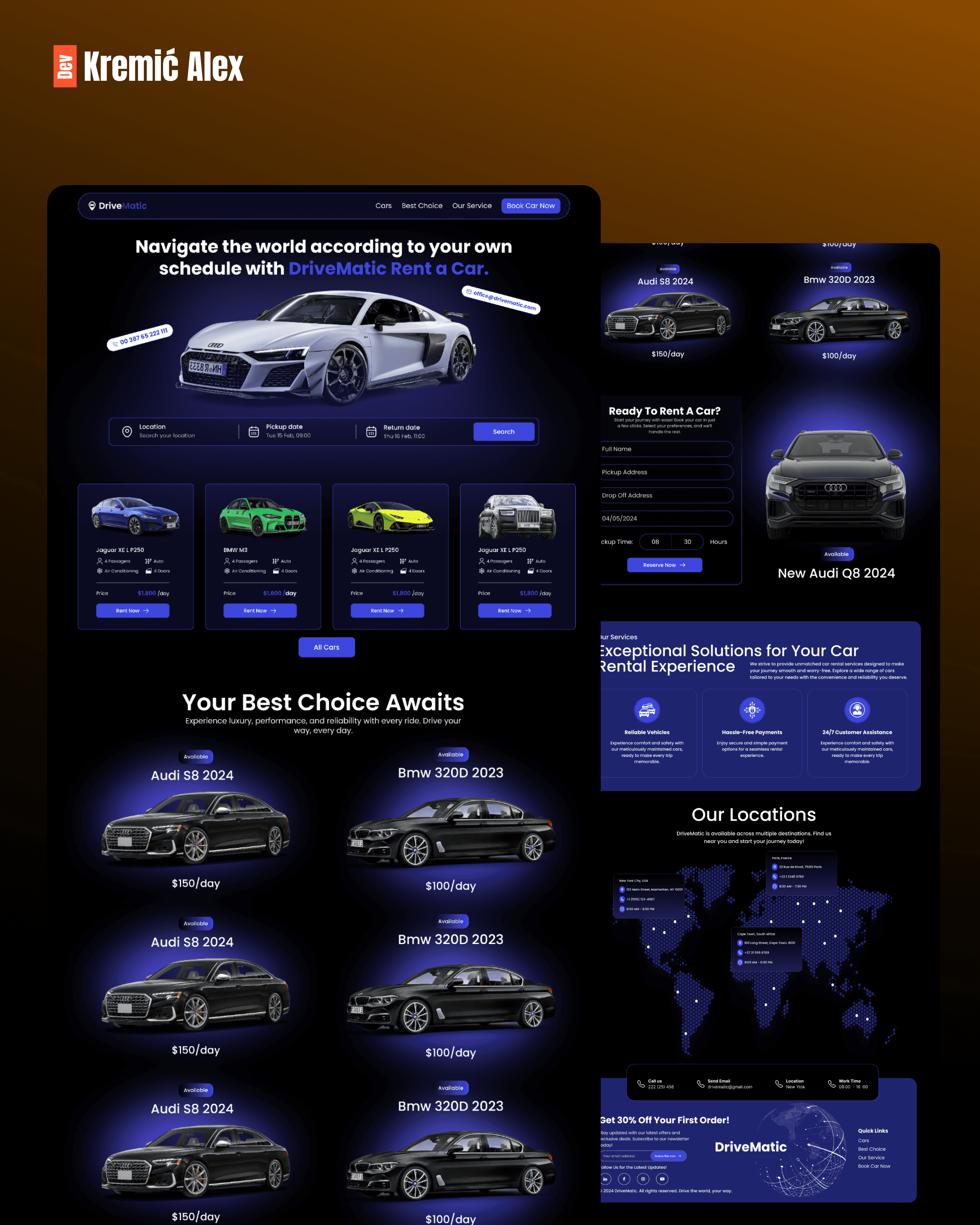Drive Matic, UI design