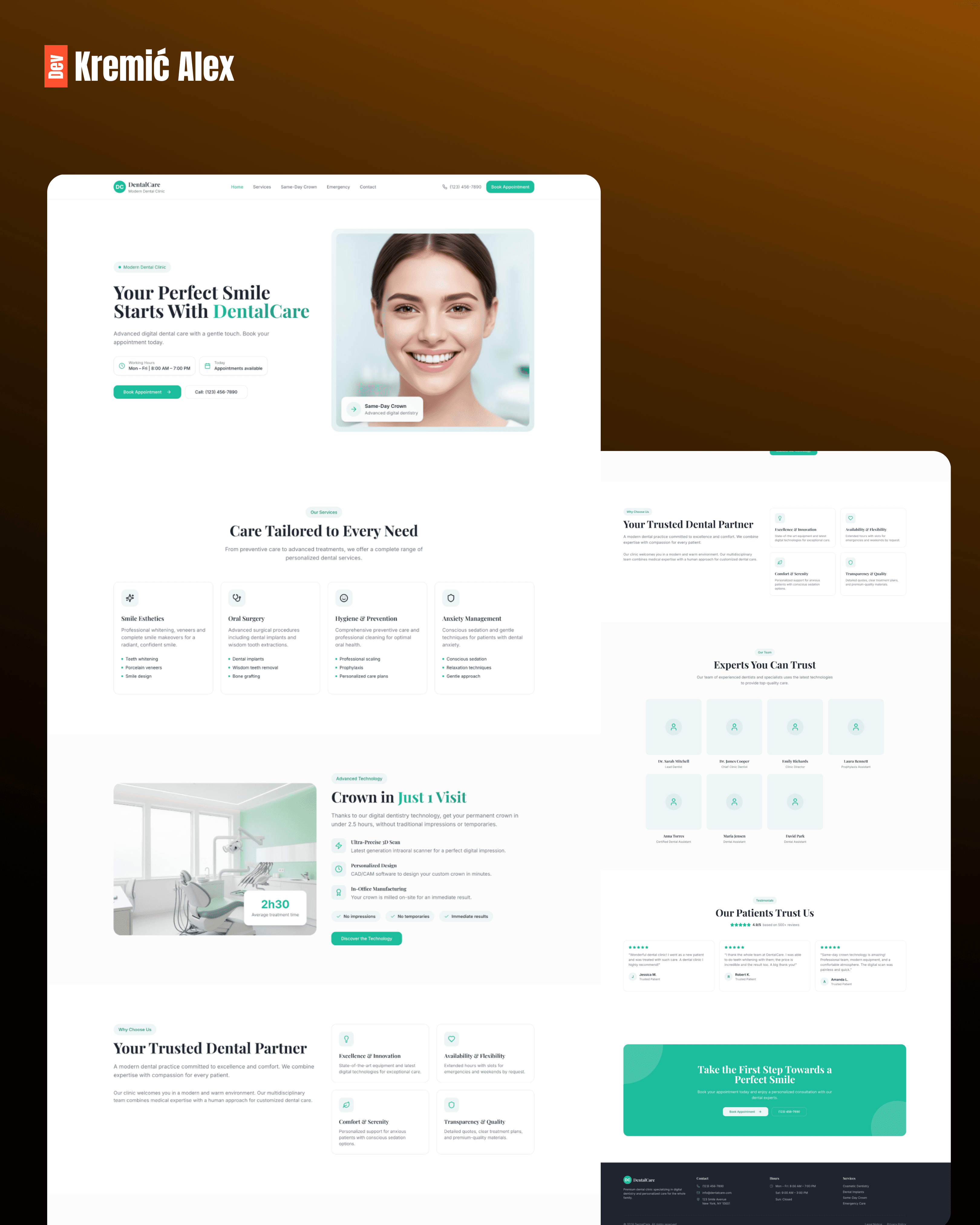 Dental Care, UI design